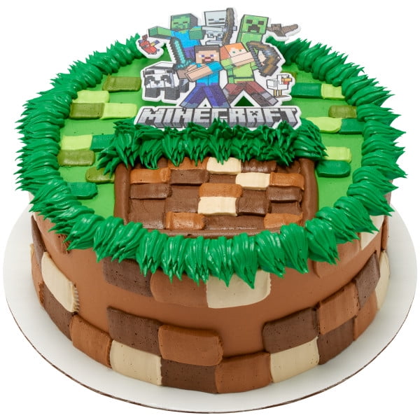 MINECRAFT Birthday Cake Layon, 1ct - Walmart.com